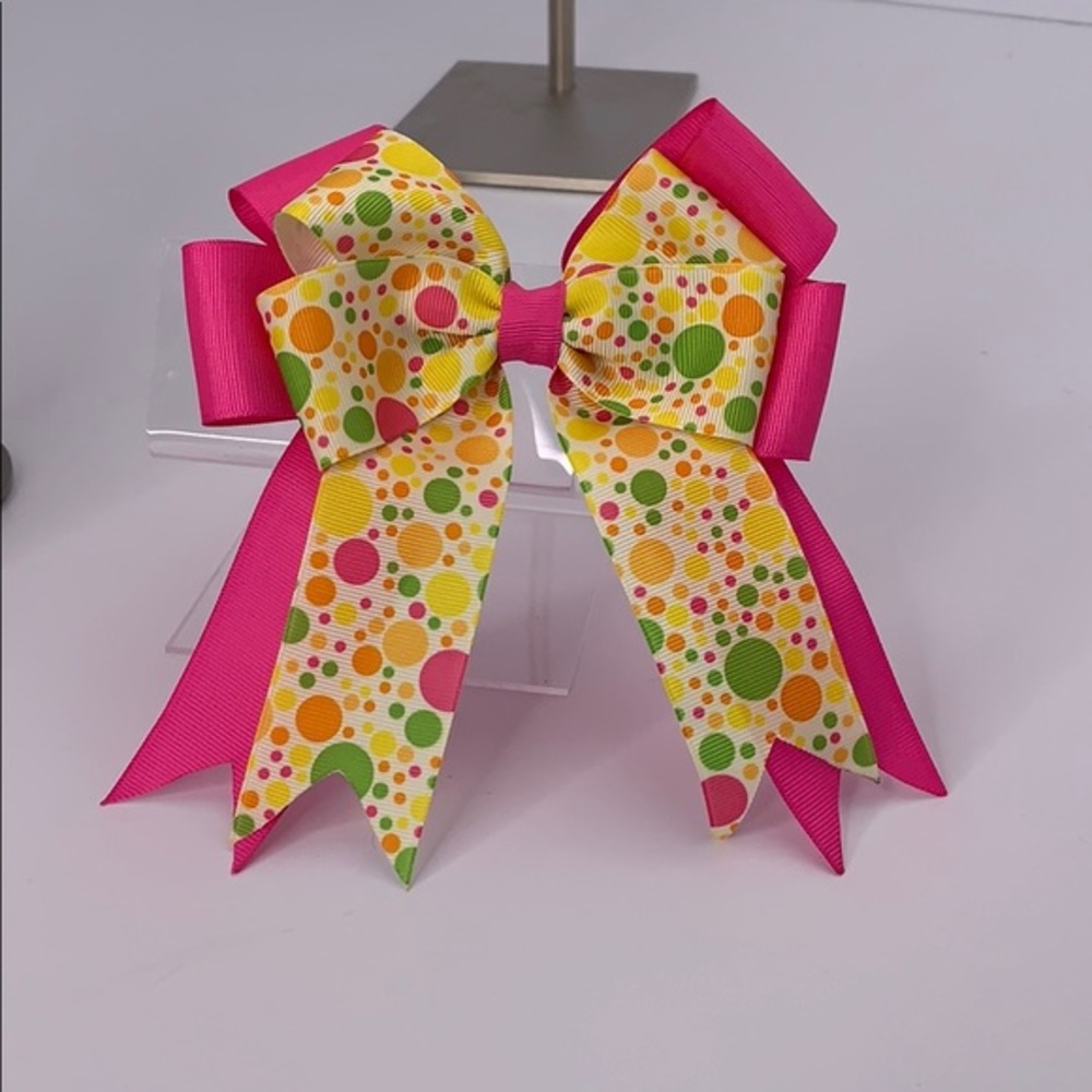 Polkadot boutique style hair bow
